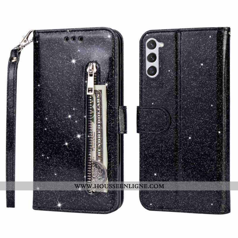 Housse Samsung Galaxy S24 Plus 5G Porte-Monnaie Paillettes