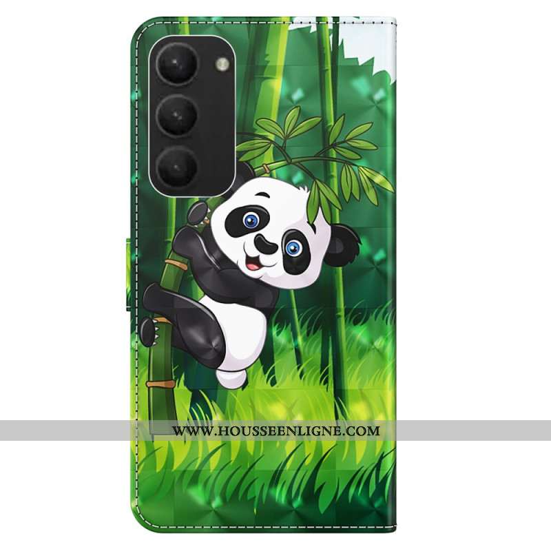 Housse Samsung Galaxy S24 Plus Panda Grimpeur à Lanière