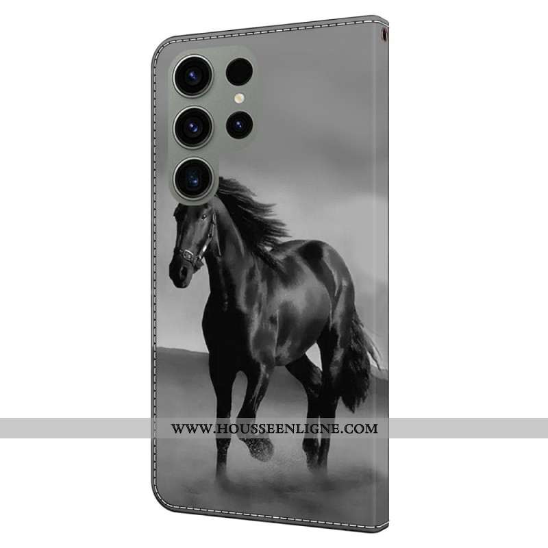 Housse Samsung Galaxy S24 Ultra 5G Cheval Noir