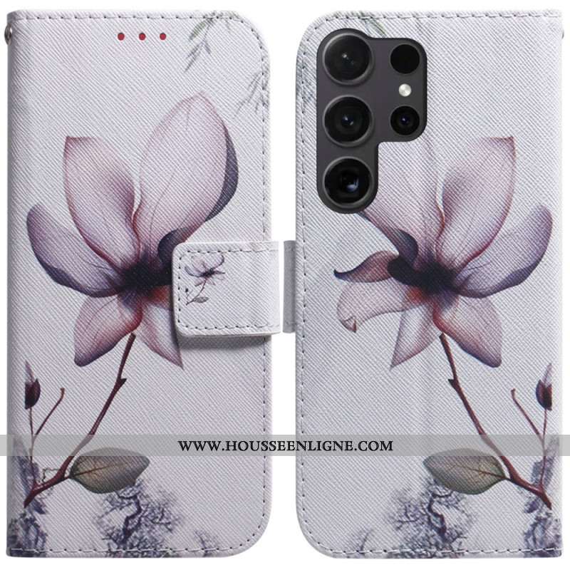 Housse Samsung Galaxy S24 Ultra 5G Fleur Rose