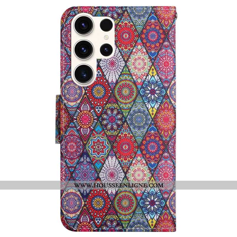 Housse Samsung Galaxy S24 Ultra 5G Kaleidoscope à Lanière