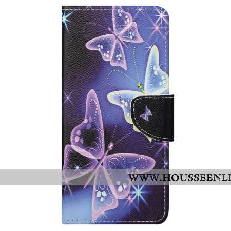 Housse Samsung Galaxy S24 Ultra 5G Papillons Scintillants