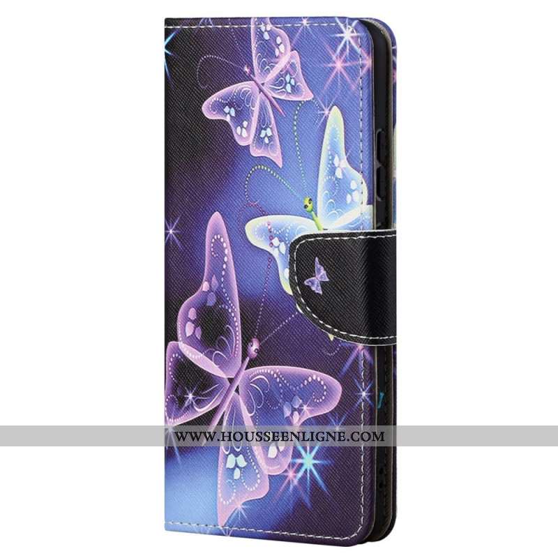 Housse Samsung Galaxy S24 Ultra 5G Papillons Scintillants