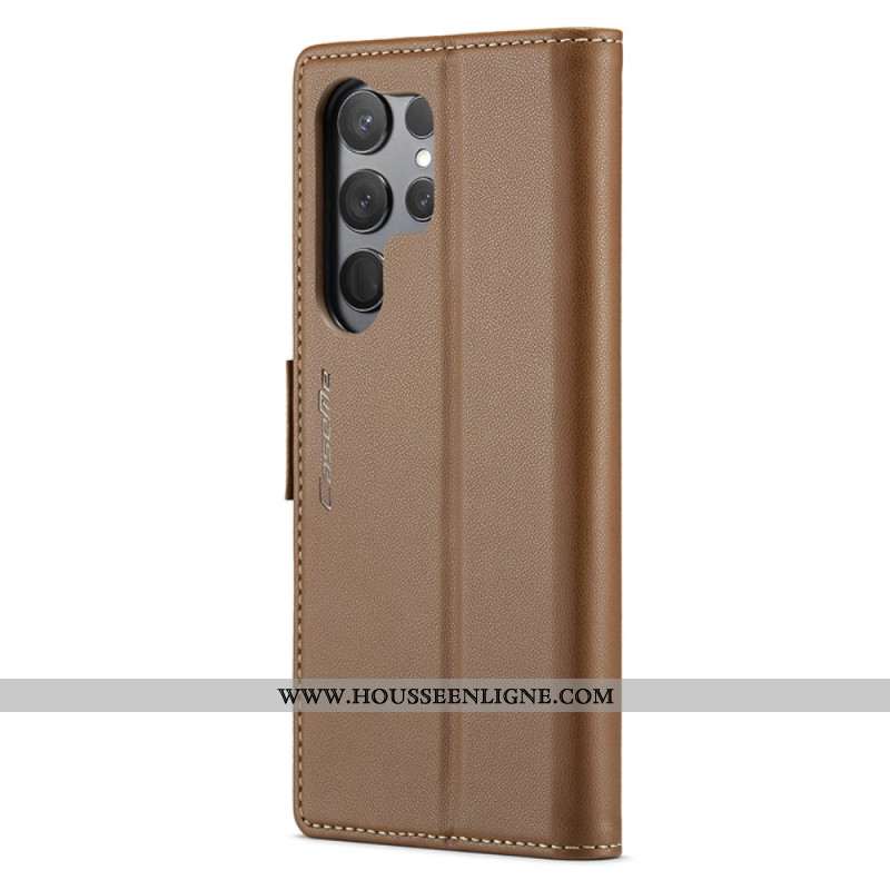 Housse Samsung Galaxy S24 Ultra 5G Texture de Litchi CASEME