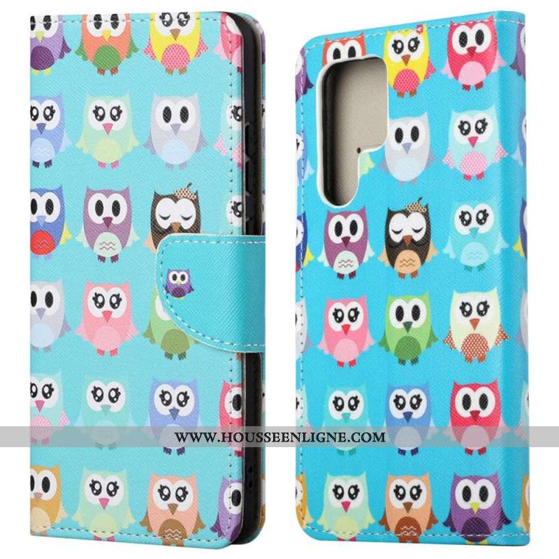 Housse Samsung Galaxy S24 Ultra 5G Tribu de Hiboux