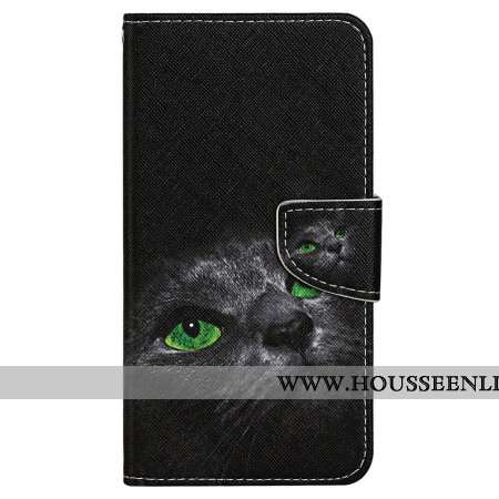 Housse Samsung Galaxy S24 Ultra 5G Yeux de Chat à Lanière