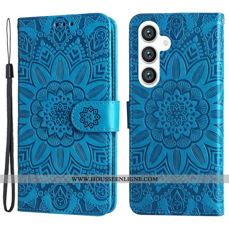 Housse Samsung Galaxy S245G Mandala Flamboyant à Lanière