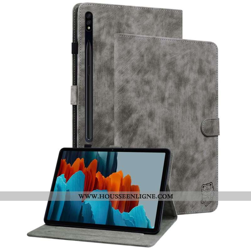 Housse Samsung Galaxy Tab S9 / S9 FE Motif Tigre