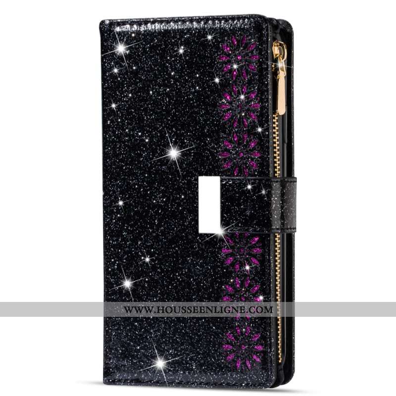 Housse Samsung Galaxy Z Fold 5 Paillettes Portefeuille