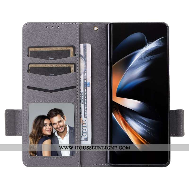 Housse Samsung Galaxy Z Fold 6 Double Fermoir et Lanière