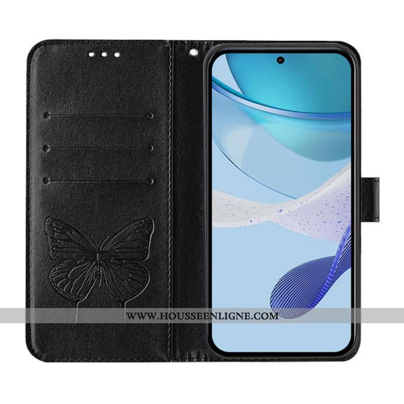 Housse Samsung Galaxy Z Fold 6 Papillon Floral à Lanière