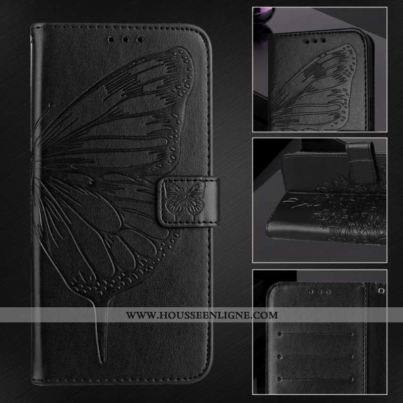 Housse Samsung Galaxy Z Fold 6 Papillon Floral à Lanière