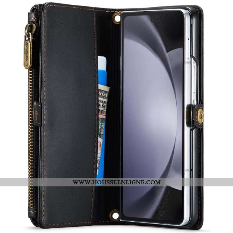 Housse Samsung Galaxy Z Fold 6 Portefeuille Bandoulière et Lanière CASEME