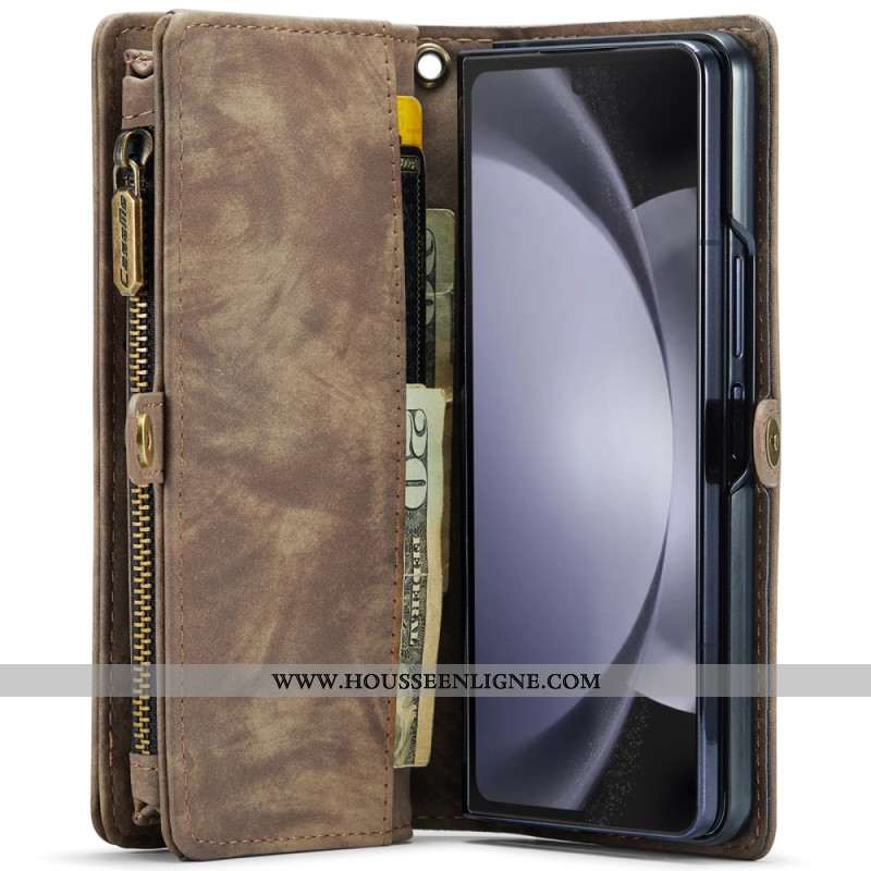 Housse Samsung Galaxy Z Fold 6 Portefeuille Effet Daim CASEME