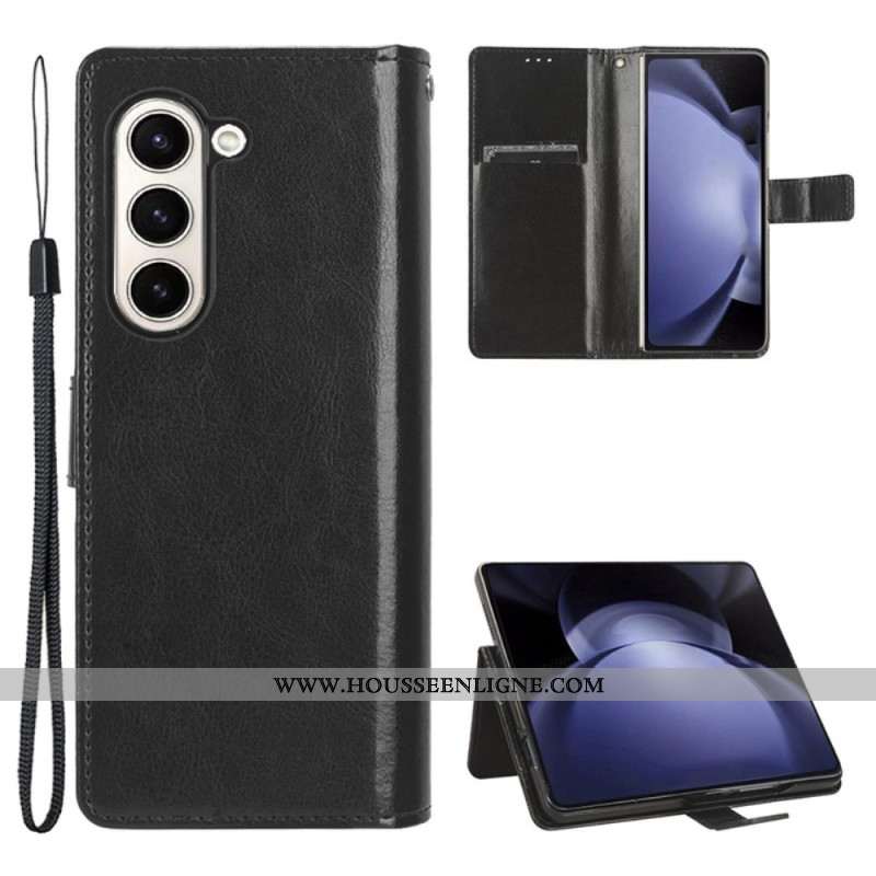 Housse Samsung Galaxy Z Fold 6 Simili Cuir Flashy