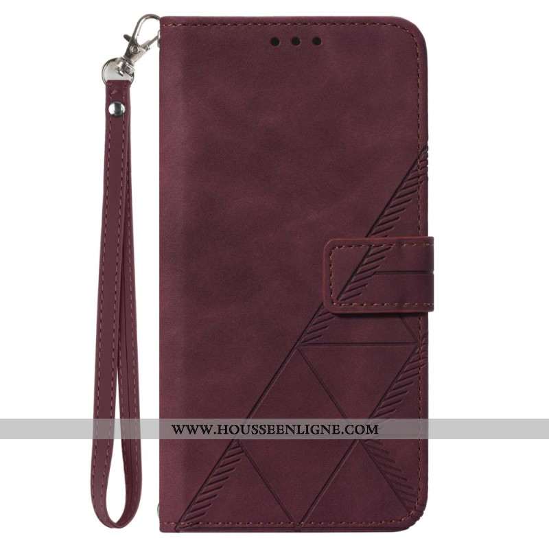 Housse Samsung Galaxy Z Fold 6 Triangles à Lanière