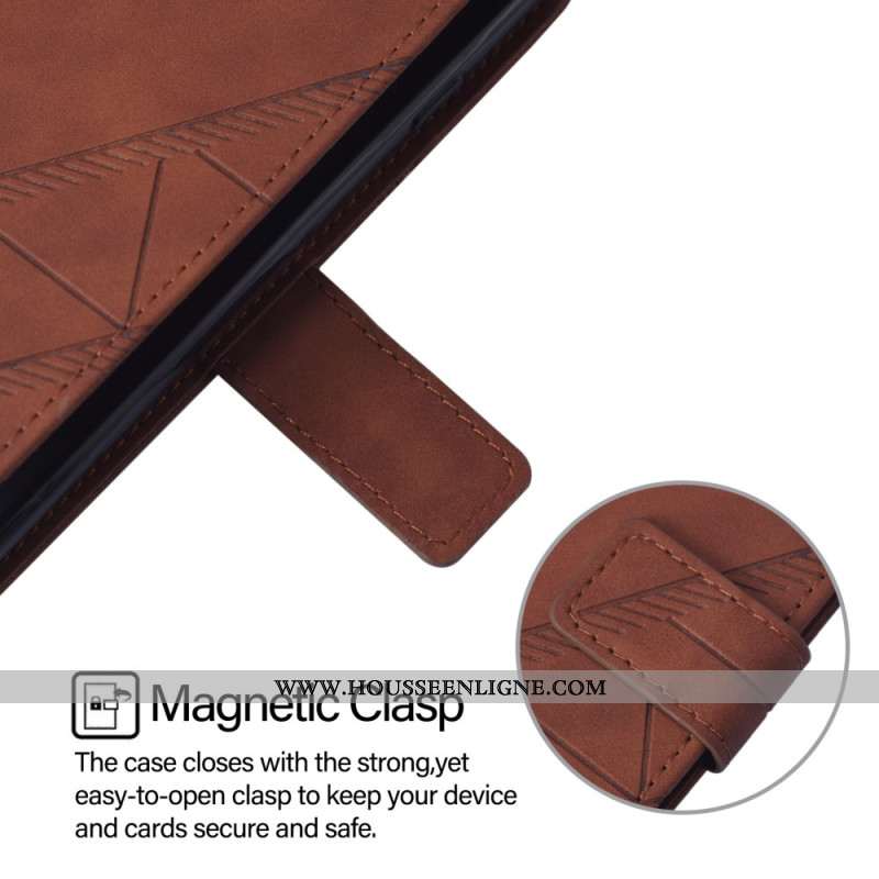 Housse Samsung Galaxy Z Fold 6 Triangles à Lanière