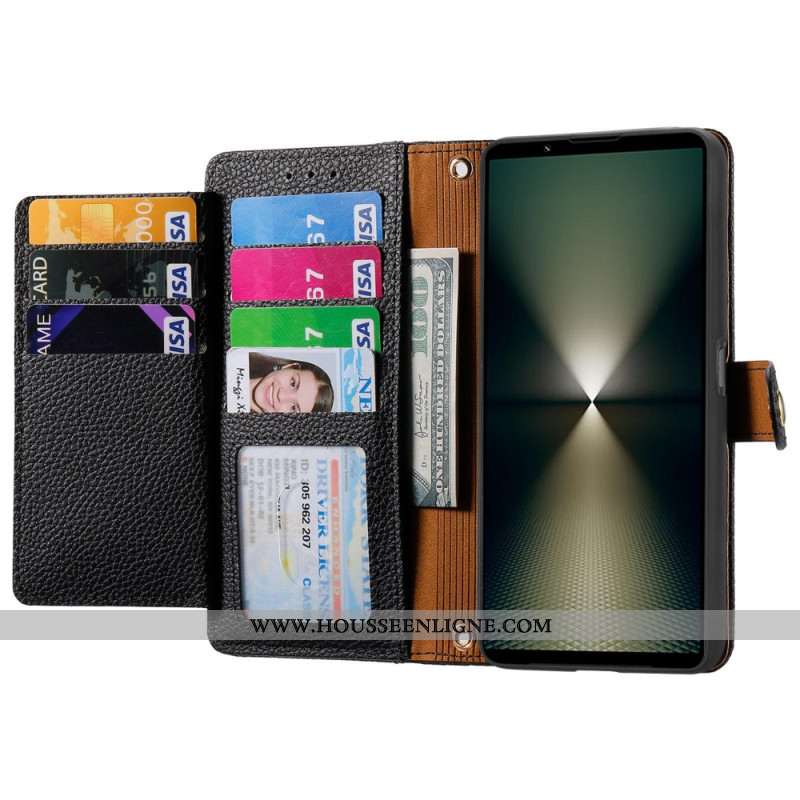 Housse Sony Xperia 1 VI Blocage RFID et Porte-Monnaie