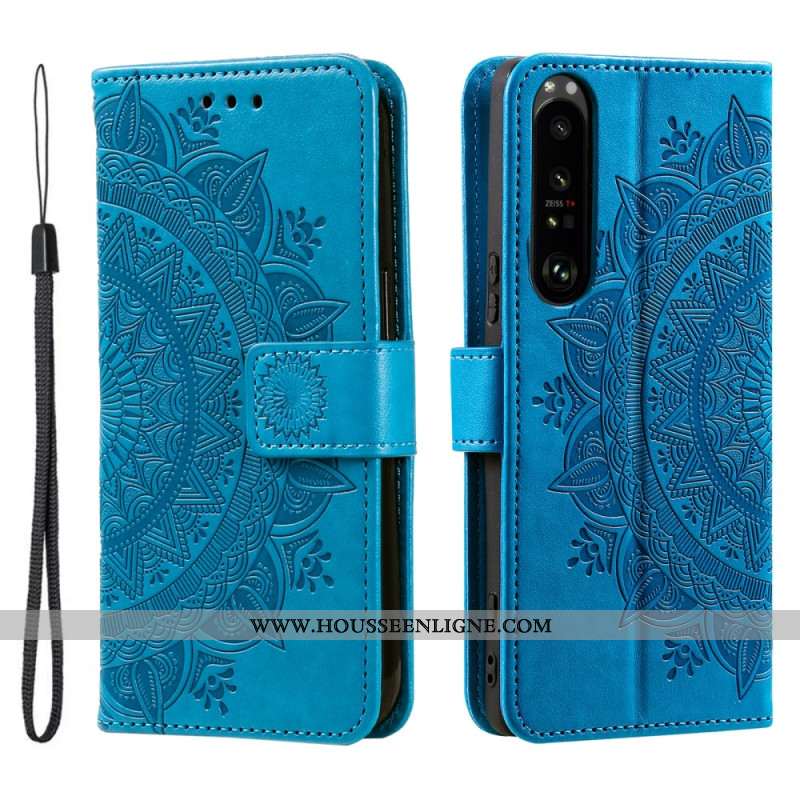 Housse Sony Xperia 1 VI Mandala Soleil à Lanière