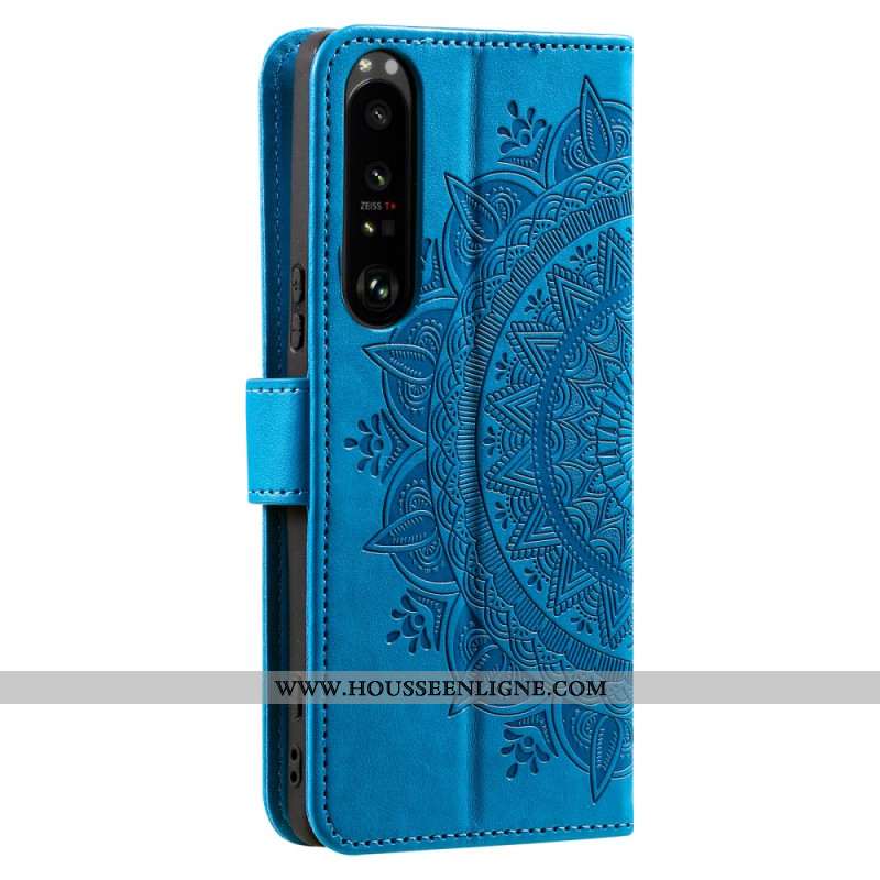 Housse Sony Xperia 1 VI Mandala Soleil à Lanière