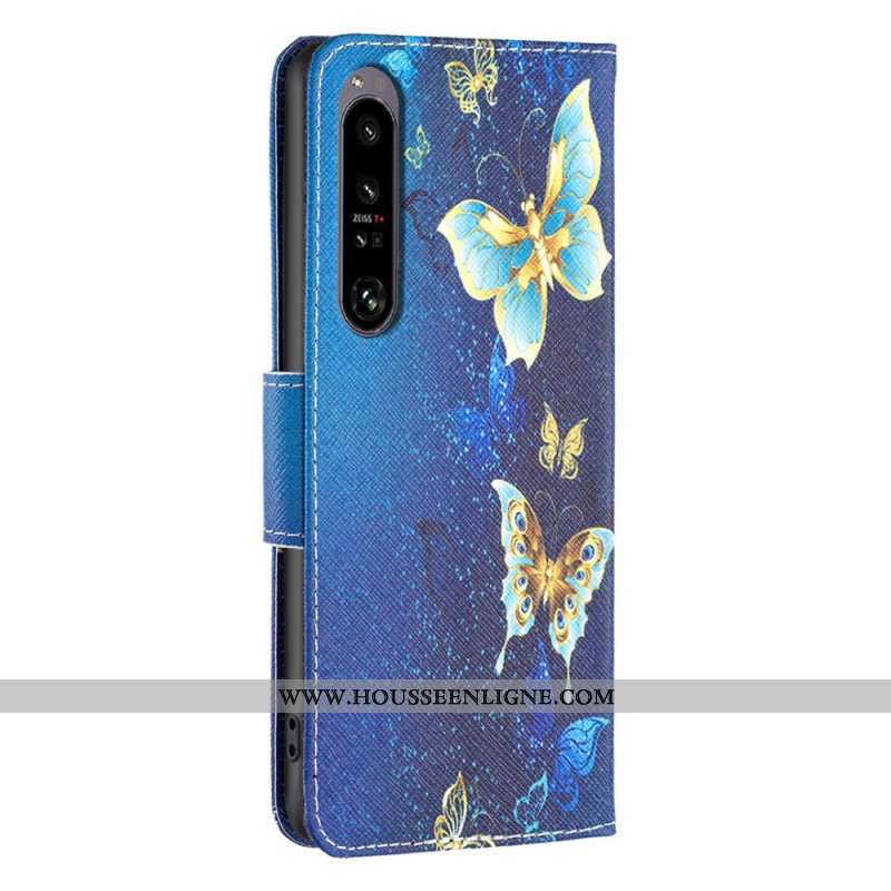 Housse Sony Xperia 1 VI Papillons Dorés