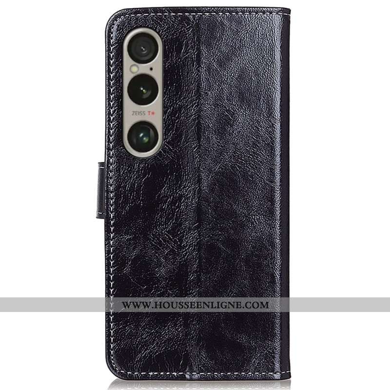 Housse Sony Xperia 1 VI Simili Cuir Brillant