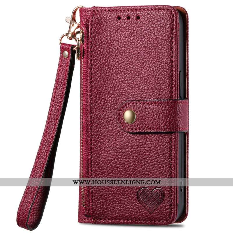 Housse Sony Xperia 10 VI Blocage RFID Porte-Monnaie et Lanière