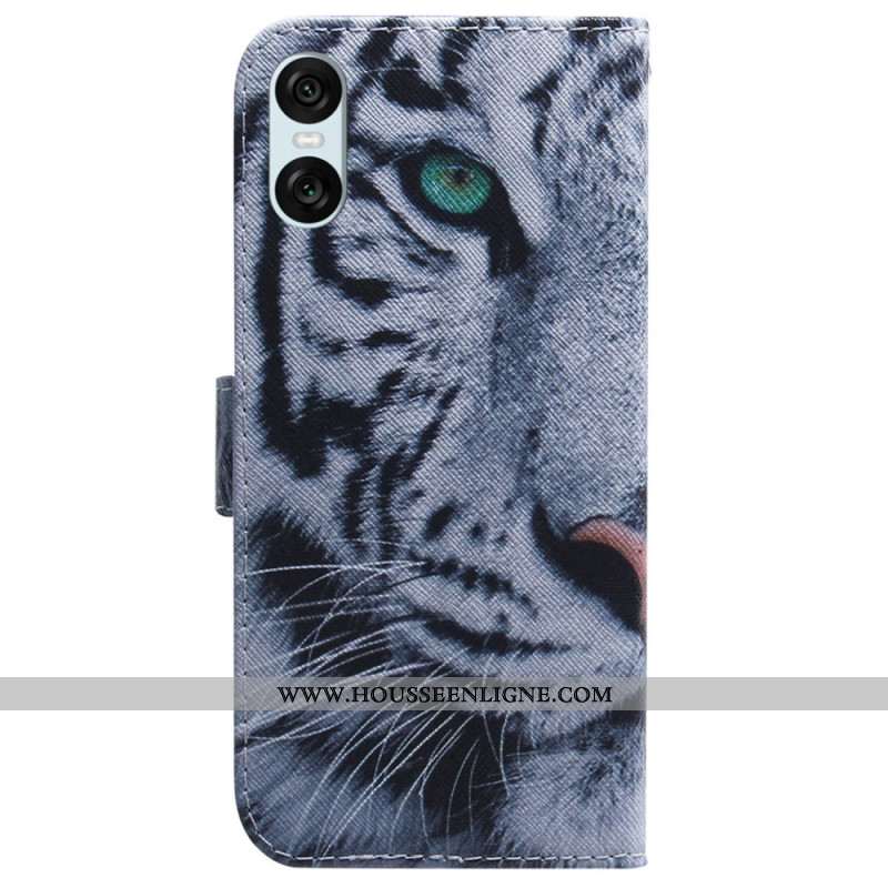 Housse Sony Xperia 10 VI Tigre Blanc