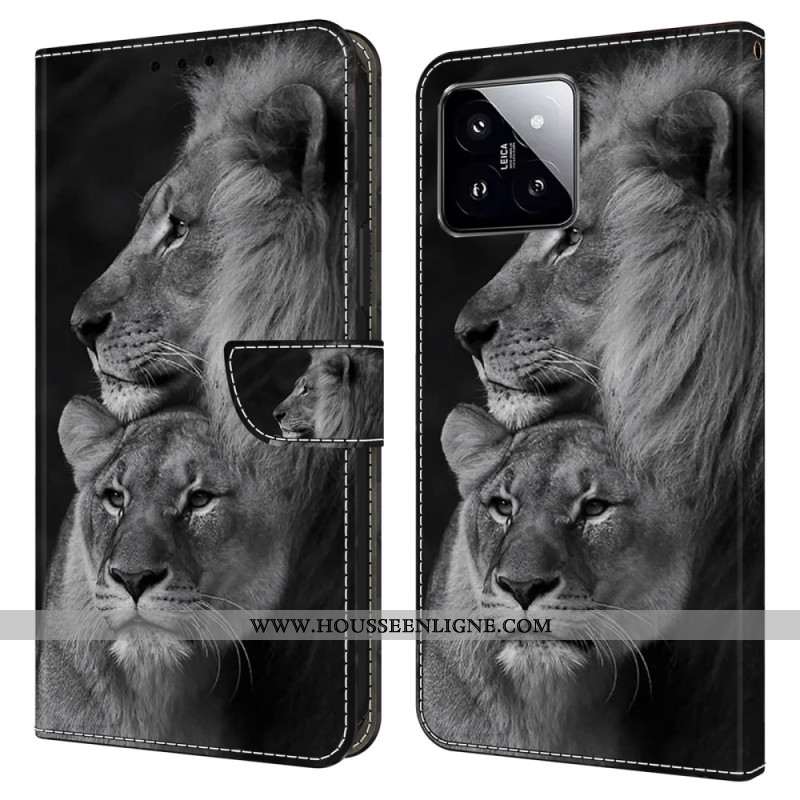 Housse Xiaomi 14 Couple de Lions