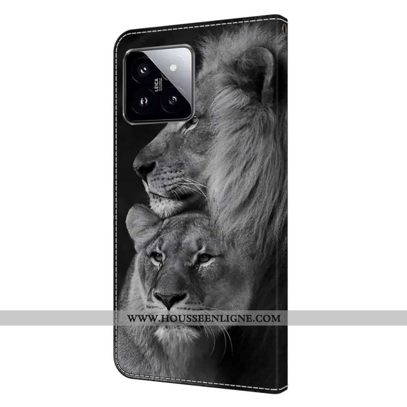 Housse Xiaomi 14 Couple de Lions