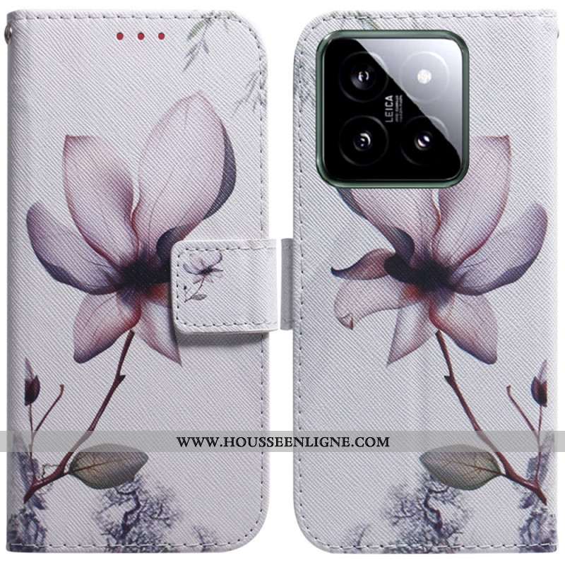 Housse Xiaomi 14 Fleur Rose