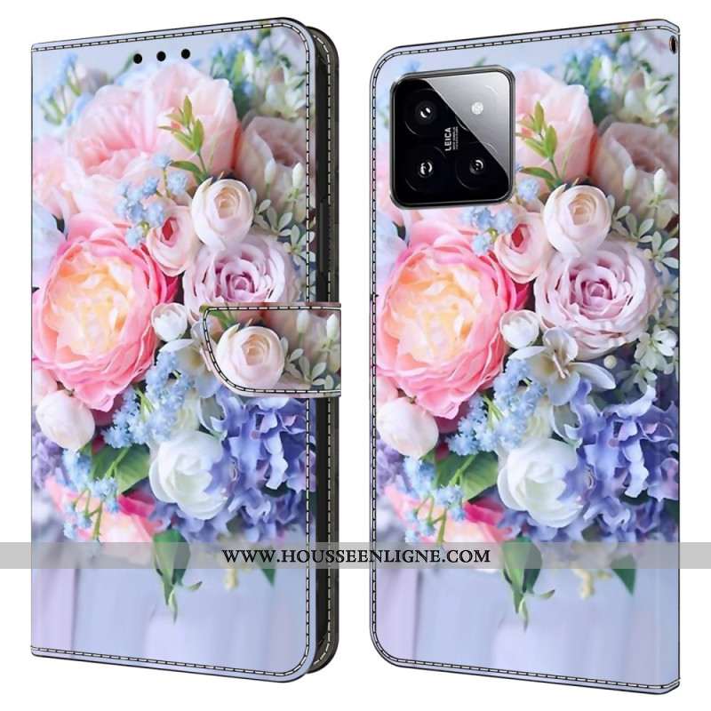 Housse Xiaomi 14 Fleurs Colorées