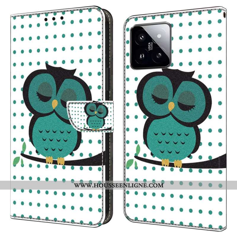 Housse Xiaomi 14 Hibou Endormi