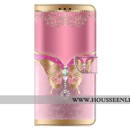 Housse Xiaomi 14 Papillon Or-Rose