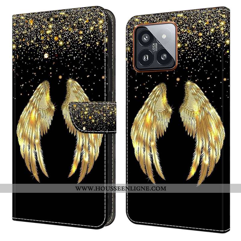 Housse Xiaomi 14 Pro Ailes d'Or