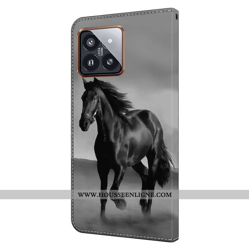 Housse Xiaomi 14 Pro Cheval Noir