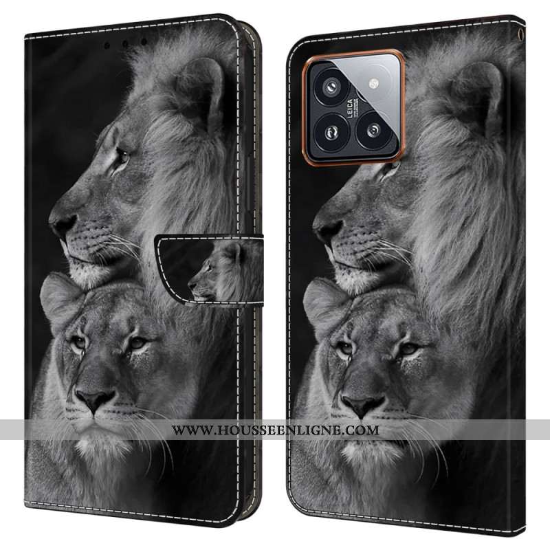 Housse Xiaomi 14 Pro Couple de Lions