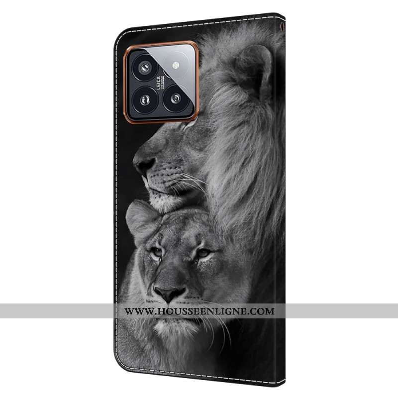 Housse Xiaomi 14 Pro Couple de Lions