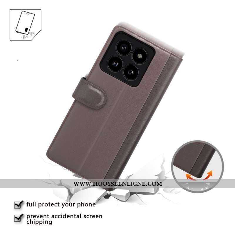 Housse Xiaomi 14 Pro Cuir Véritable