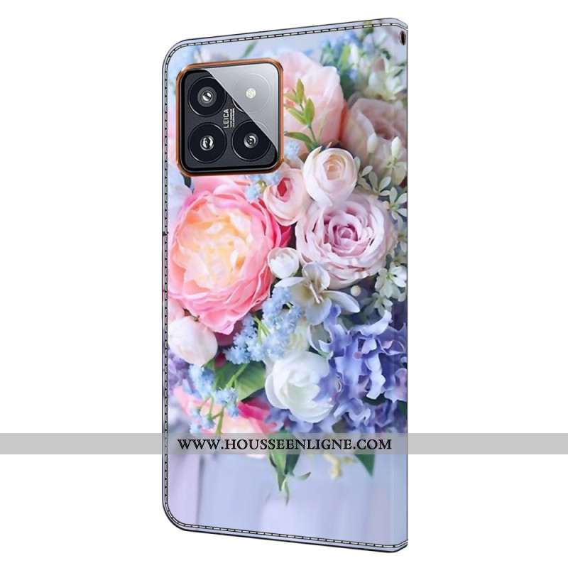 Housse Xiaomi 14 Pro Fleurs Colorées