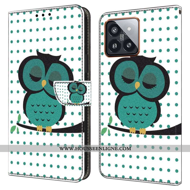 Housse Xiaomi 14 Pro Hibou Endormi