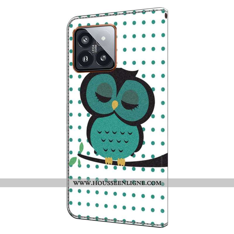 Housse Xiaomi 14 Pro Hibou Endormi