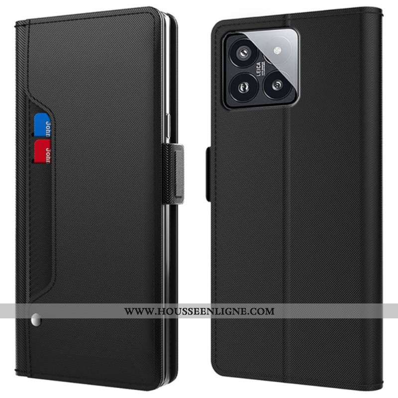 Housse Xiaomi 14 Pro Miroir et Porte-Cartes Frontal