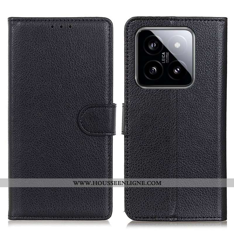 Housse Xiaomi 14 Pro Simili Cuir Traditionnel