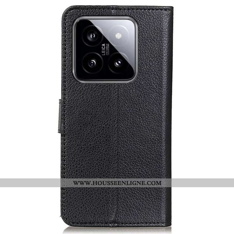 Housse Xiaomi 14 Pro Simili Cuir Traditionnel