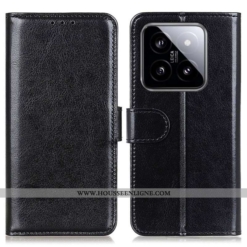 Housse Xiaomi 14 Pro Simili Cuir Verni