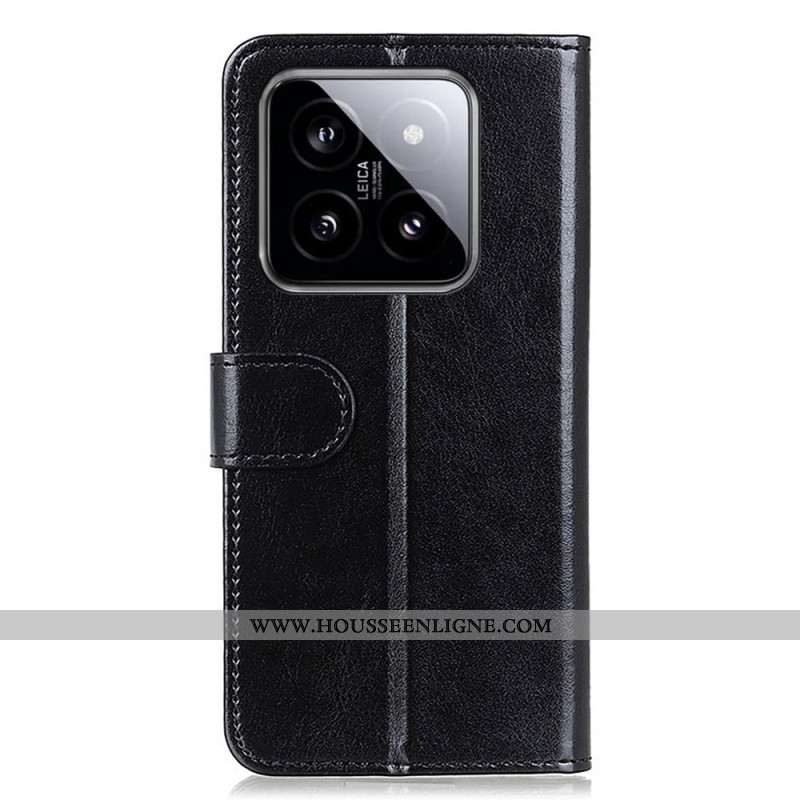 Housse Xiaomi 14 Pro Simili Cuir Verni