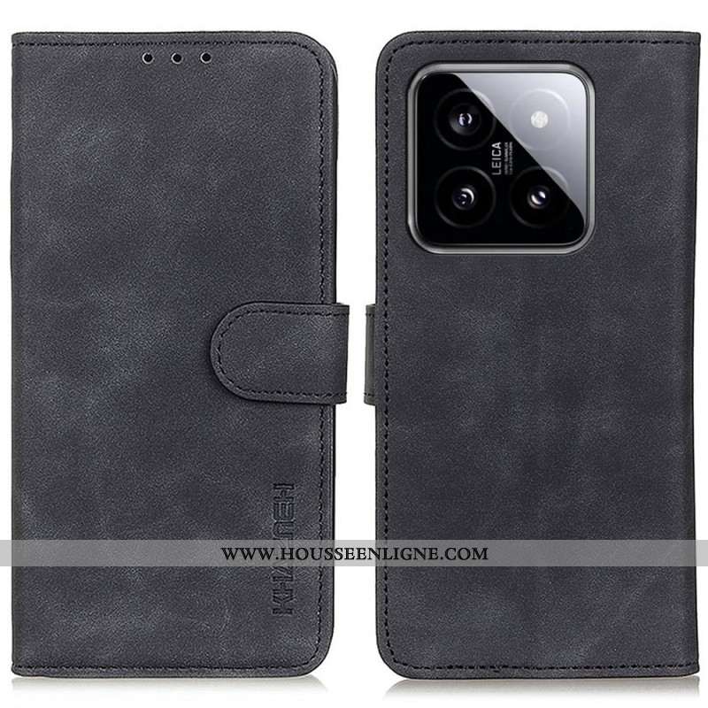 Housse Xiaomi 14 Pro Simili Cuir Vintage KHAZNEH