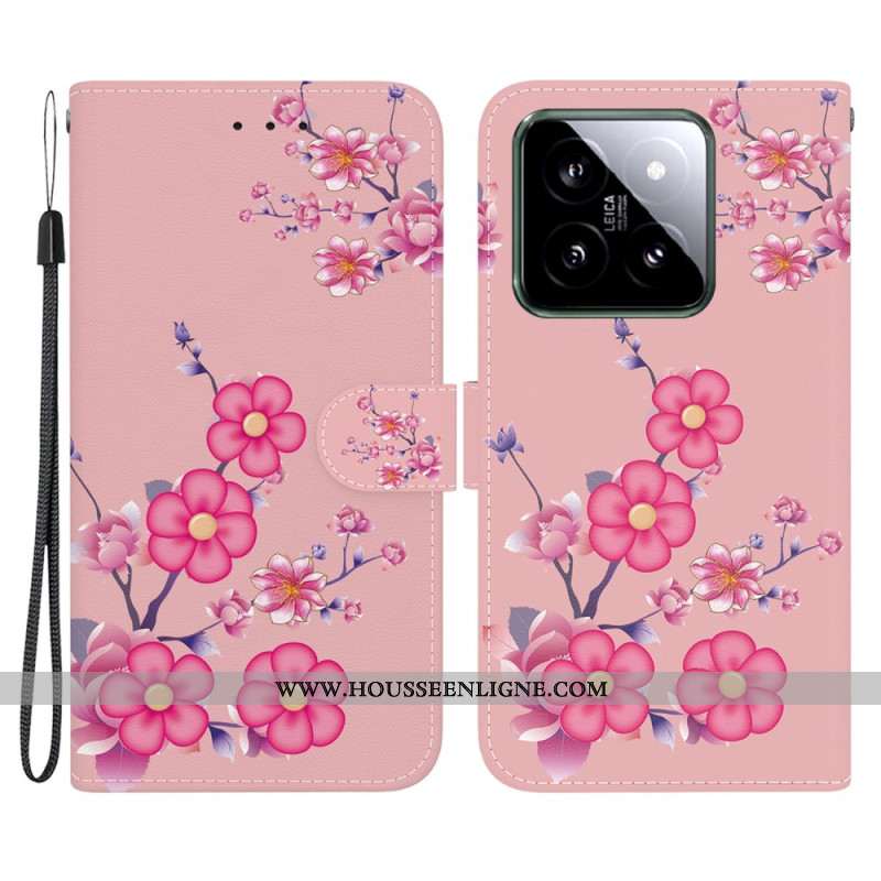 Housse Xiaomi 14 Sakura à Lanière