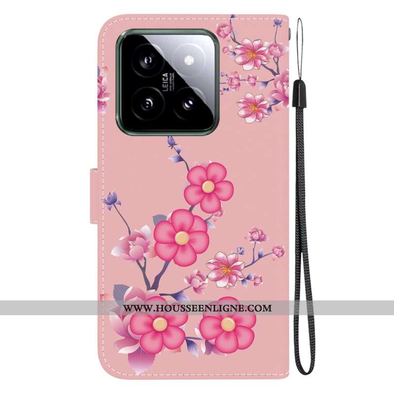 Housse Xiaomi 14 Sakura à Lanière